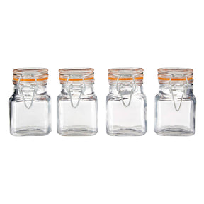 Clip Top Lid Glass Jars - Set Of 4