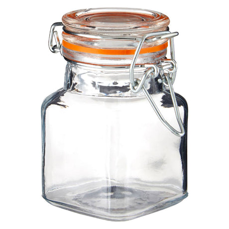 Clip Top Lid Glass Jars - Set Of 4