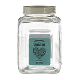 Assorted Square Clear Glass Large Storage Jar