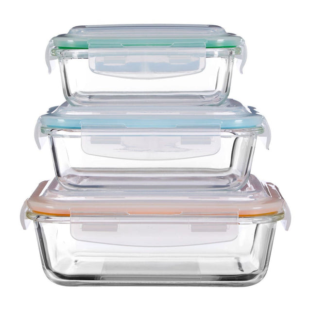 Freska Rectangular Glass Containers