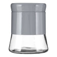Grey Steel Wrap Glass Storage Jar - 800Ml