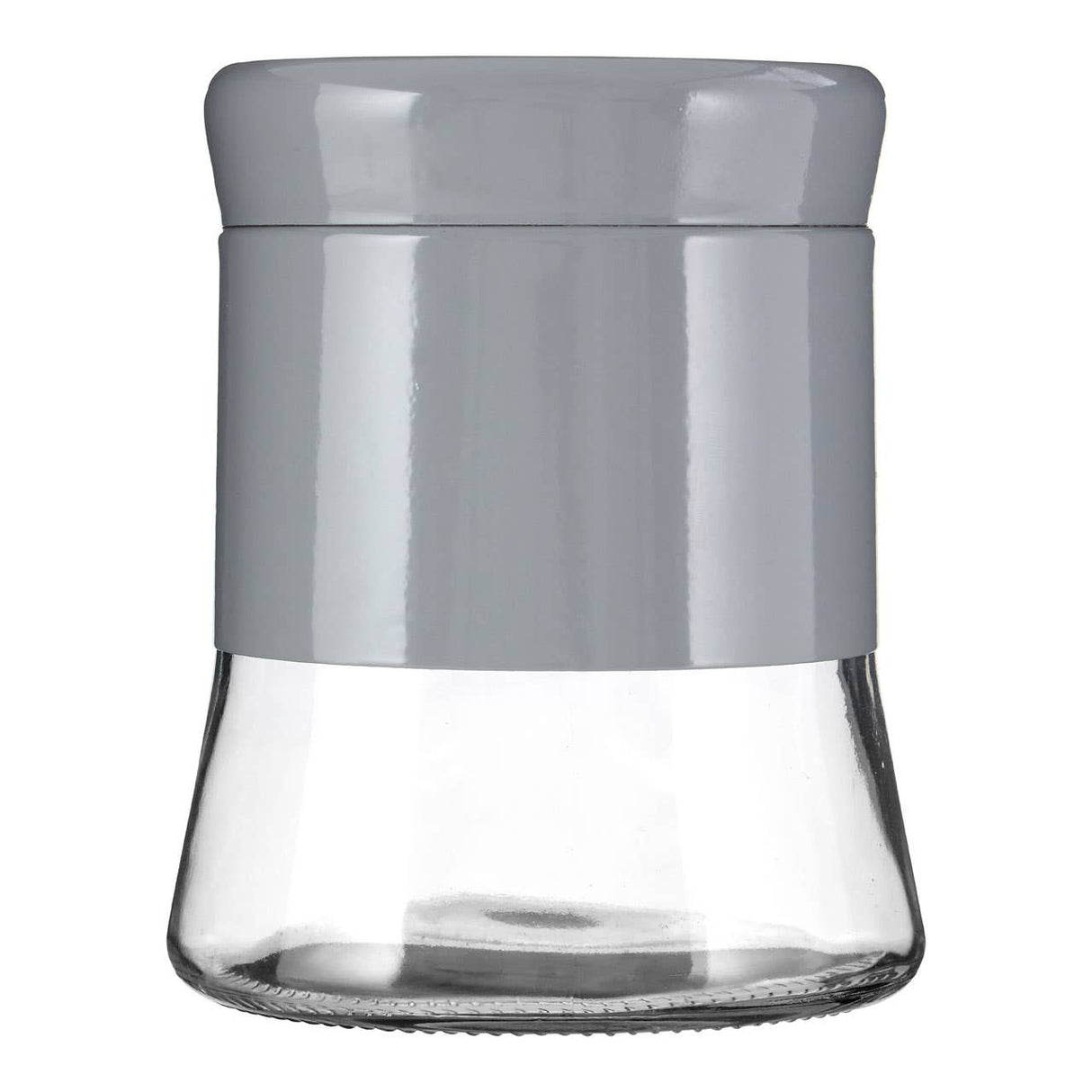 Grey Steel Wrap Glass Storage Jar - 800Ml