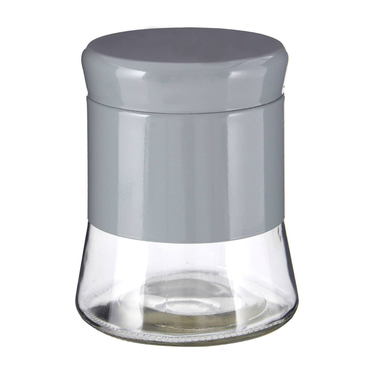 Grey Steel Wrap Glass Storage Jar - 800Ml