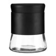 Black Steel Wrap Glass Storage Jar - 800Ml