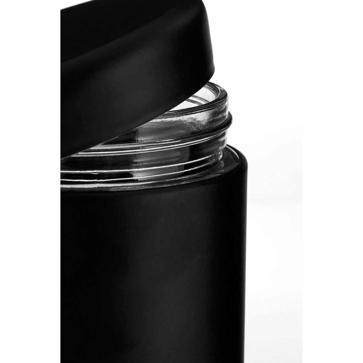 Black Steel Wrap Glass Storage Jar - 800Ml