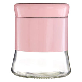 Pink Steel Wrap Glass Storage Jar - 800Ml