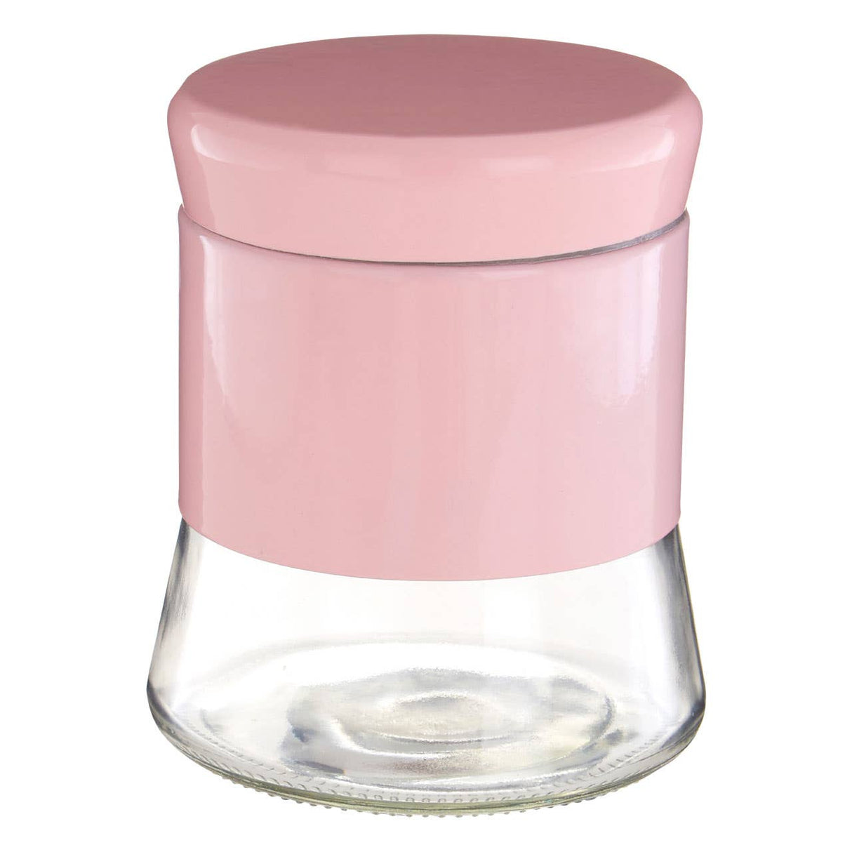 Pink Steel Wrap Glass Storage Jar - 800Ml