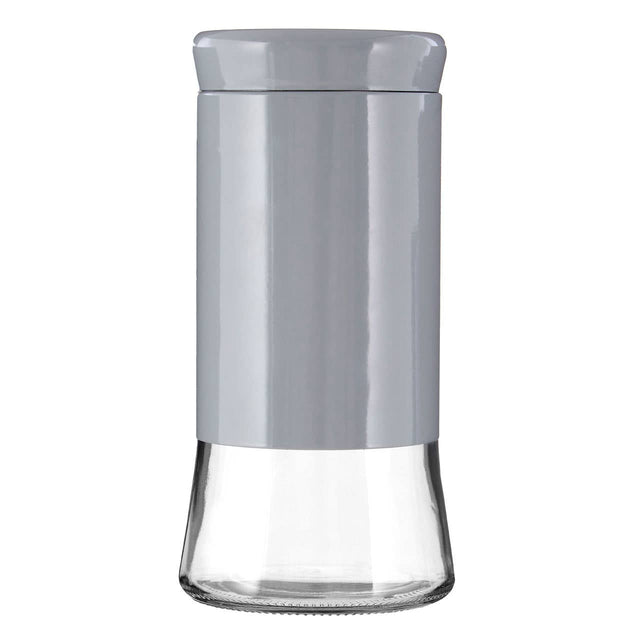 Grey Steel Wrap Glass Storage Jar - 1500Ml