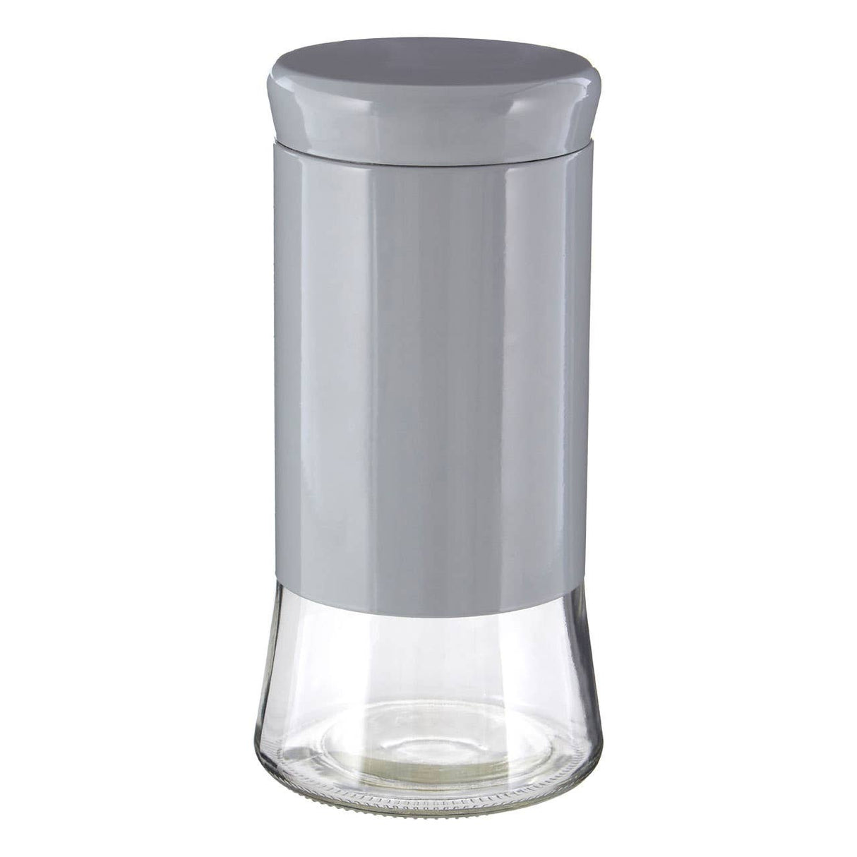 Grey Steel Wrap Glass Storage Jar - 1500Ml