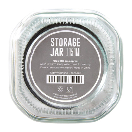 Glass Storage Jar - 1050Ml