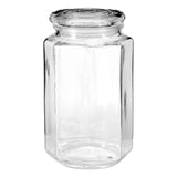 Hexagonal Glass Storage Jar - 1050Ml