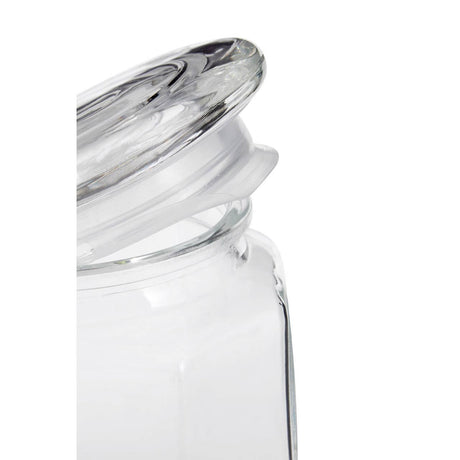Hexagonal Glass Storage Jar - 1050Ml