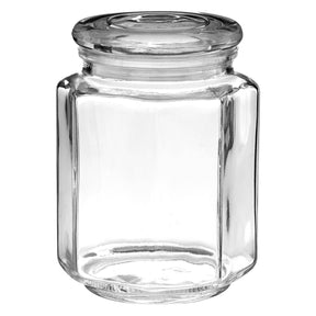 Hexagonal Glass Storage Jar - 780Ml