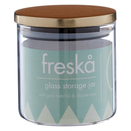 Freska Gold Lid Storage Jar - 550Ml