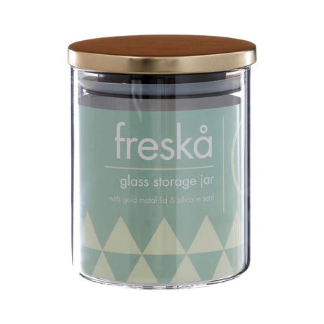 Freska Gold Lid Storage Jar - 700Ml