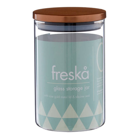 Freska Rose Gold Lid Storage Jar - 950Ml
