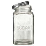 Embossed Glass Jars With Silver Finish Lids