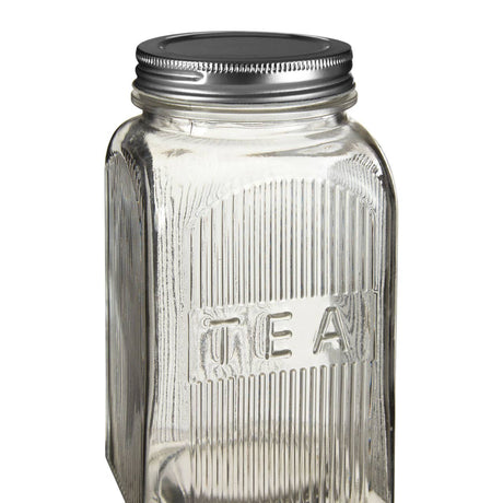Embossed Glass Jars With Silver Finish Lids