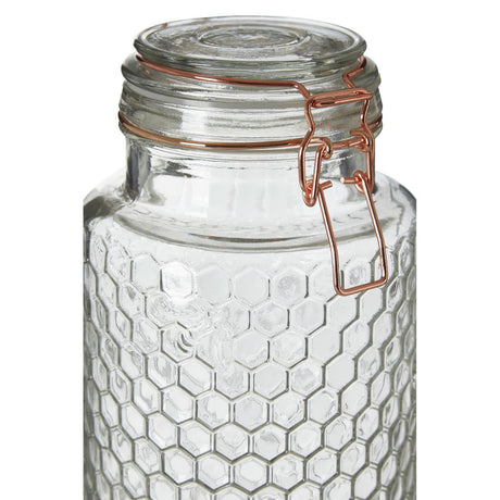 Apiary Rose Gold Wire Large Glass Jar