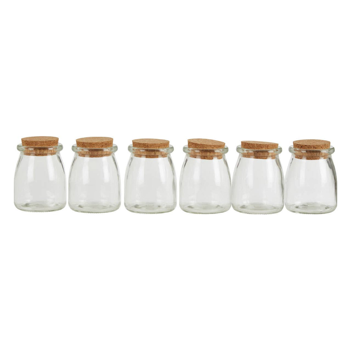 Tromso 6Pcs Round Large Glass Jars