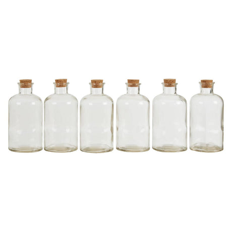 Tromso 6Pcs Round Clear Glass Jars