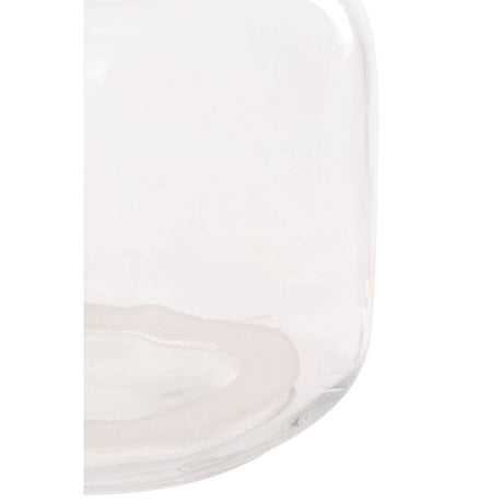 Square Glass Jar With Champagne Lid - 1050Ml