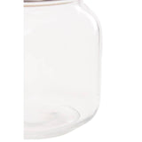 Square Glass Jar With Wooden Lid - 1050Ml