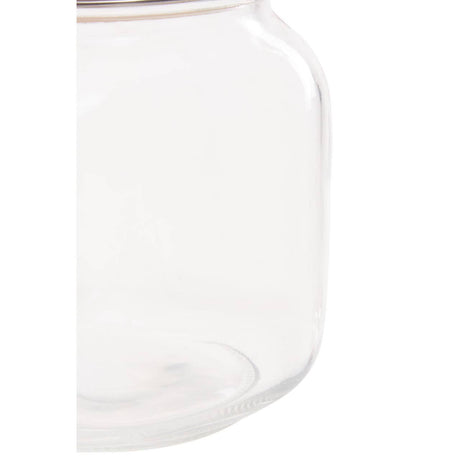 Square Glass Jar With Wooden Lid - 1050Ml