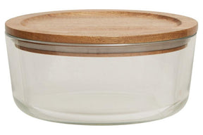 Freska 850ml Glass Container With Acacia Lid