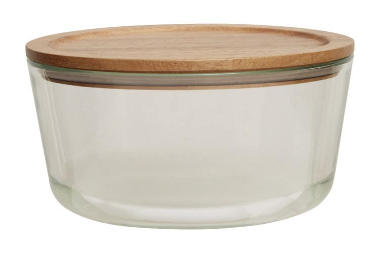 Freska 1650ml Glass Container With Acacia Lid