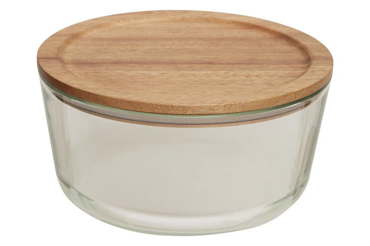 Freska 1650ml Glass Container With Acacia Lid