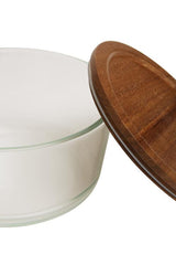 Freska 1650ml Glass Container With Acacia Lid