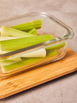 Freska 370ml Glass Container With Bamboo Lid