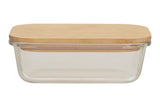 Freska 640ml Glass Container With Bamboo Lid