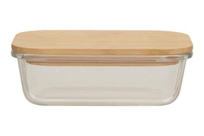 Freska 640ml Glass Container With Bamboo Lid
