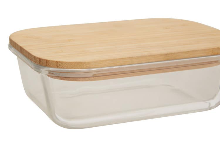 Freska 640ml Glass Container With Bamboo Lid