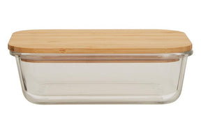 Freska 1040ml Glass Container With Bamboo Lid