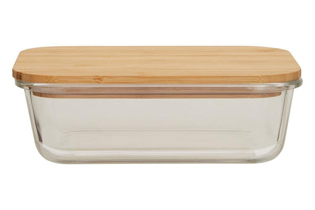 Freska 1040ml Glass Container With Bamboo Lid