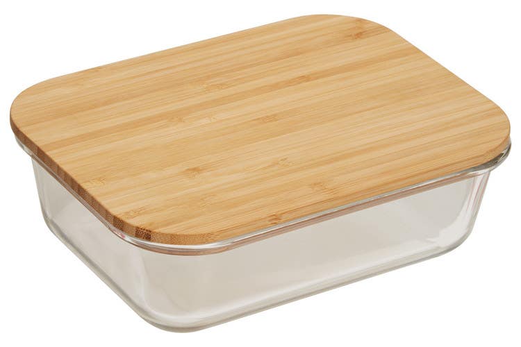 Freska 1040ml Glass Container With Bamboo Lid