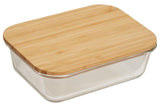 Freska 1040ml Glass Container With Bamboo Lid