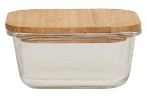 Freska 520ml Glass Container With Bamboo Lid
