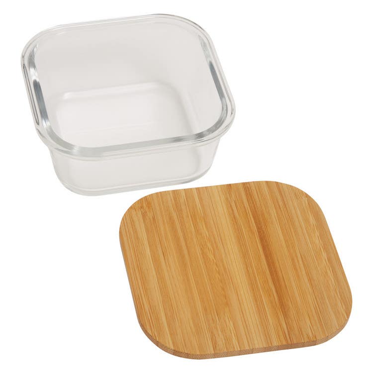 Freska 520ml Glass Container With Bamboo Lid