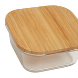 Freska 520ml Glass Container With Bamboo Lid