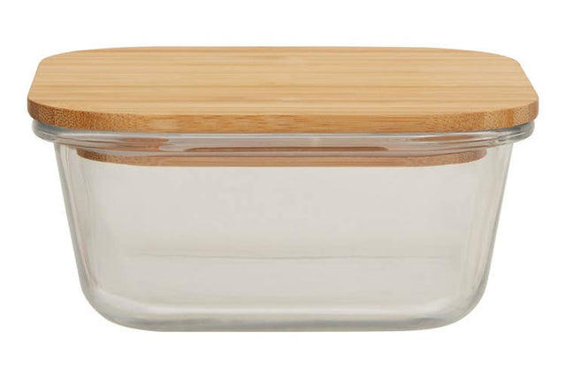 Freska 800ml Glass Container With Bamboo Lid