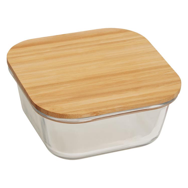 Freska 800ml Glass Container With Bamboo Lid