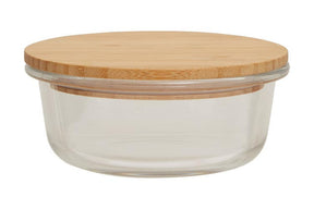 Freska 400ml Glass Container With Bamboo Lid