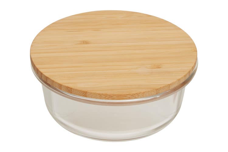 Freska 400ml Glass Container With Bamboo Lid