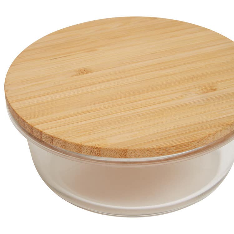 Freska 400ml Glass Container With Bamboo Lid
