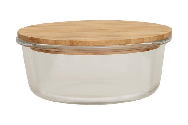 Freska 950ml Glass Container With Bamboo Lid