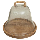 Garner Glass Cheese Dome with Mango Wood Base